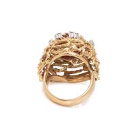 YELLOW GOLD, RUBY AND DIAMOND RING