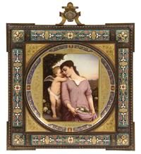 A Vienna Porcelain Charger Diameter of charger 24 inches. — LIEBESGEHEIMNISS, F. WAGNER, VIENNA