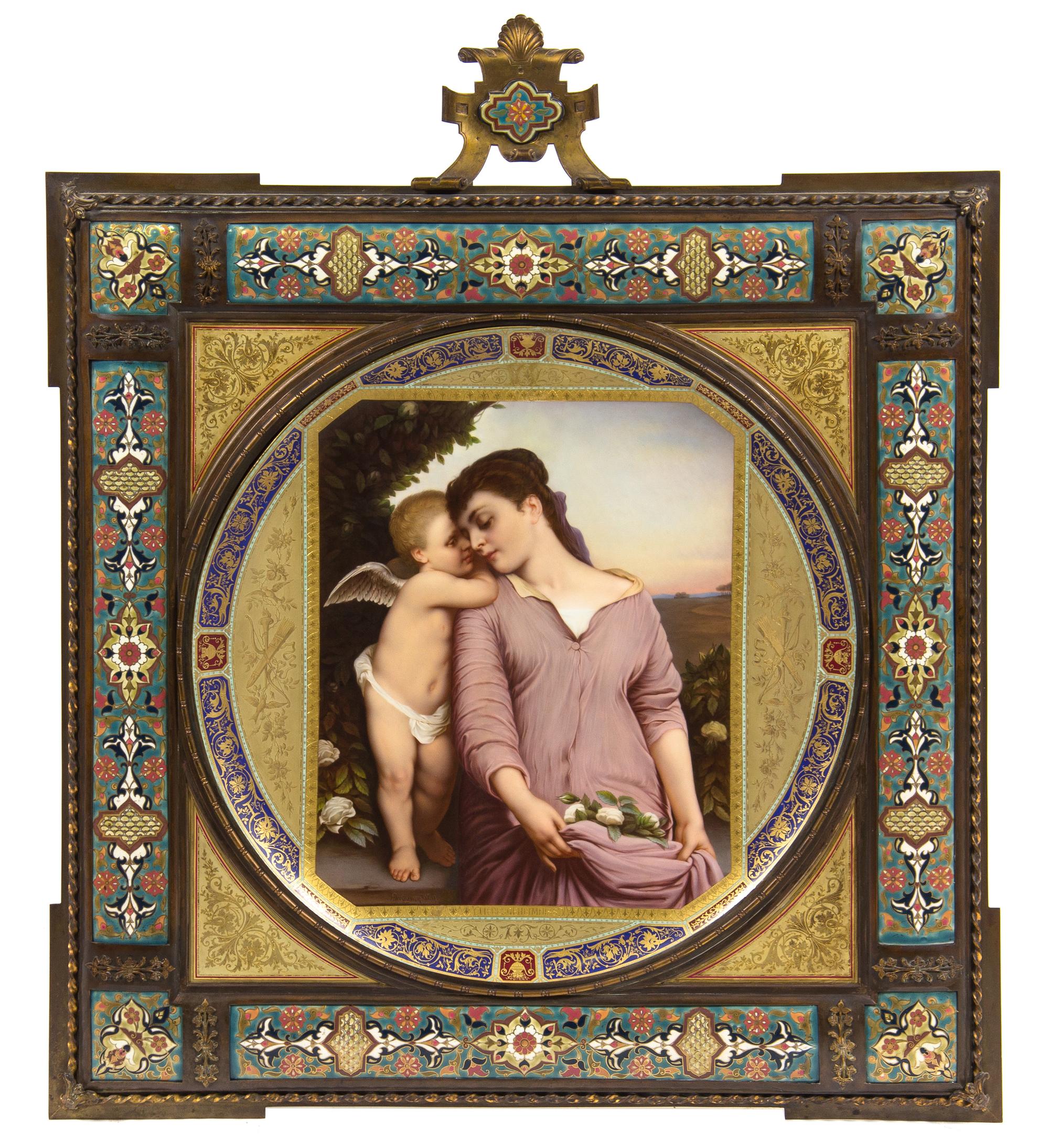 A Vienna Porcelain Charger Diameter of charger 24 inches. — LIEBESGEHEIMNISS, F. WAGNER, VIENNA