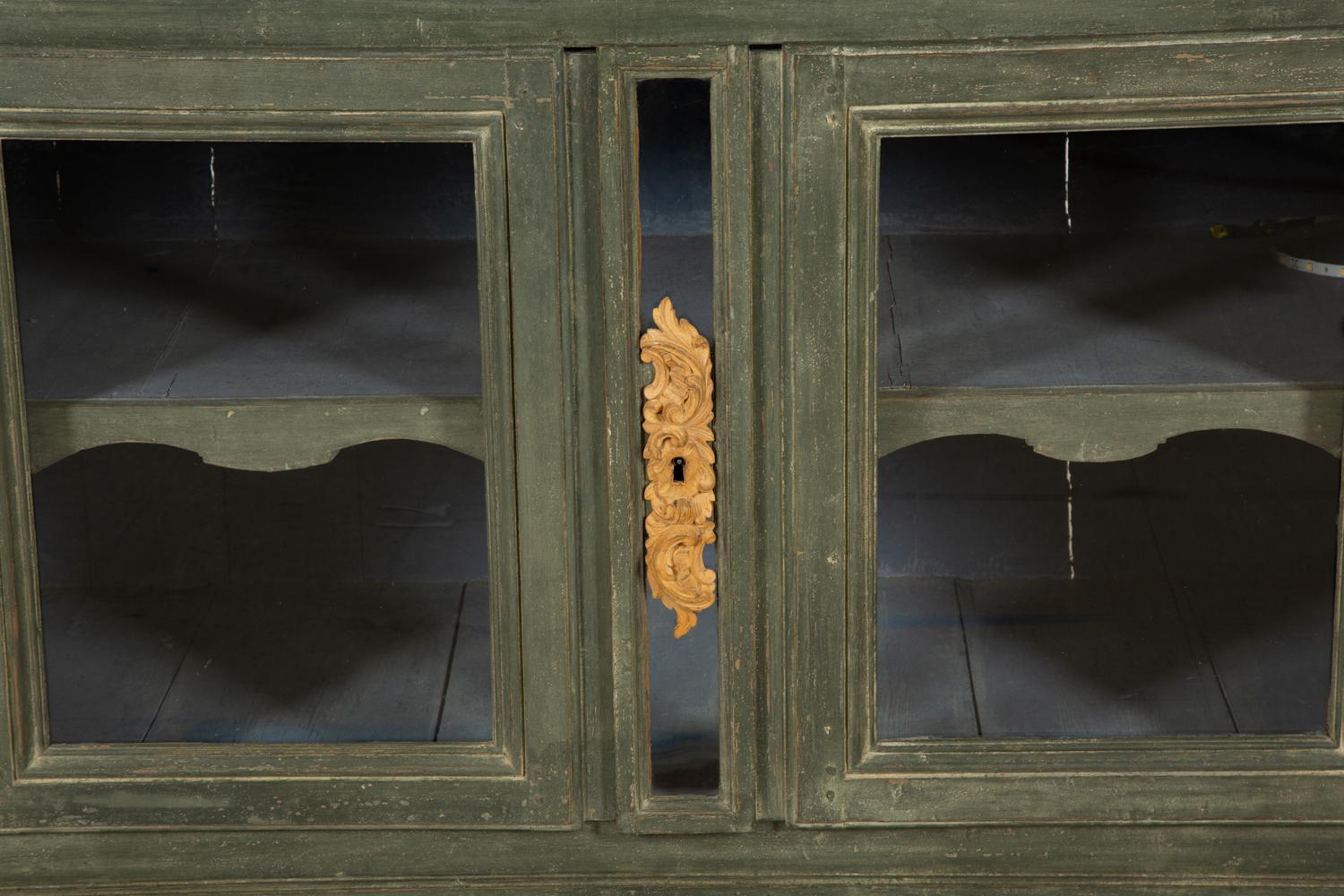 A French or Italian Painted Vitrine Cabinet