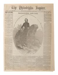 [CIVIL WAR]. Collection of illustrated war-date newspapers, maps, prints, and correspondence.