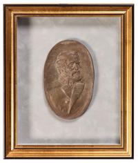 [CIVIL WAR]. NEWMAN, Allen G., artist. Bronze plaque of Confederate General Robert E. Lee. 1912.
