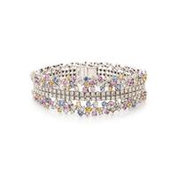 DIAMOND AND MULTICOLOR SAPPHIRE BRACELET
