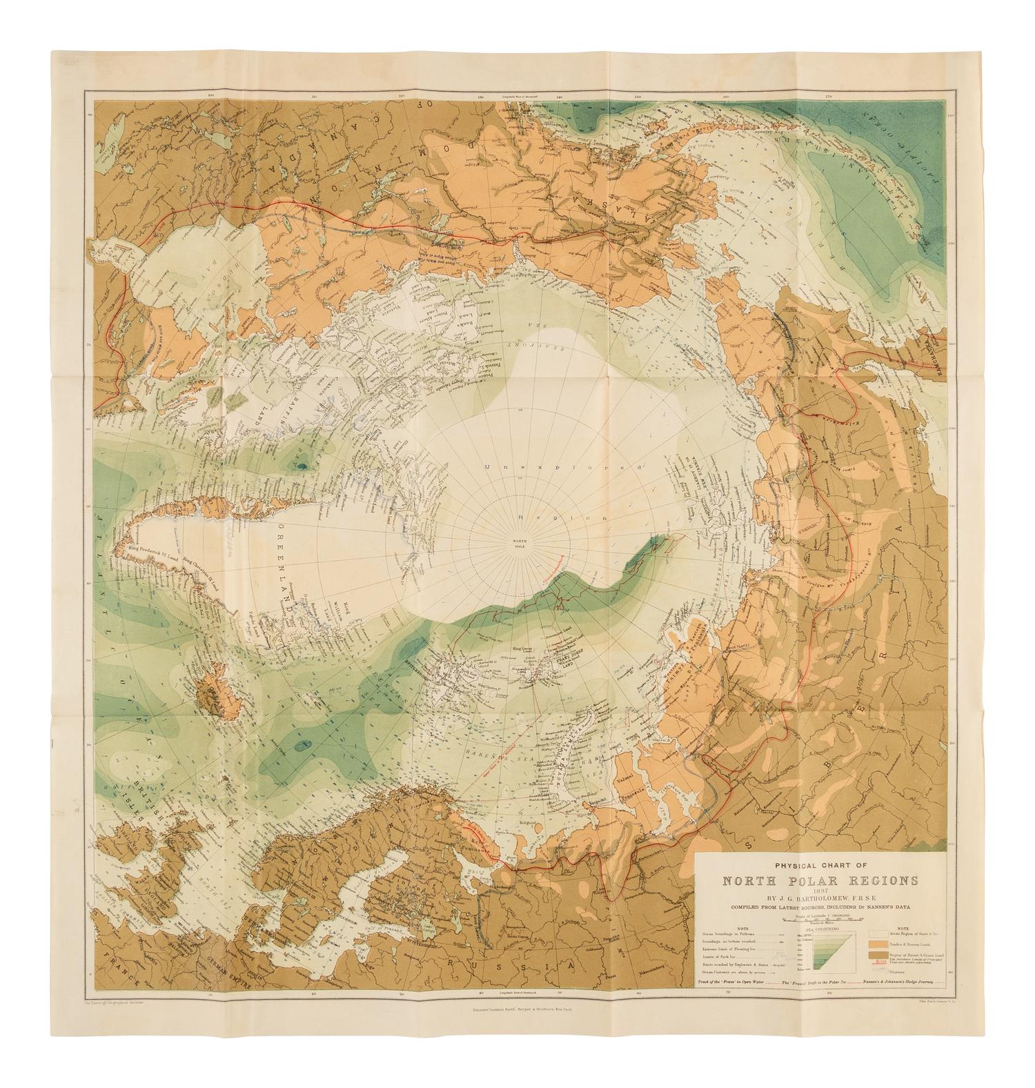 [POLAR/ARCTIC EXPLORATION]. NANSEN, Fridtjof Wedel-Jarlsberg (1861-1930). Farthest North . New York: Harper & Brothers Publishers, 1897.