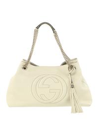 Gucci Soho Chain Tote Bag in White