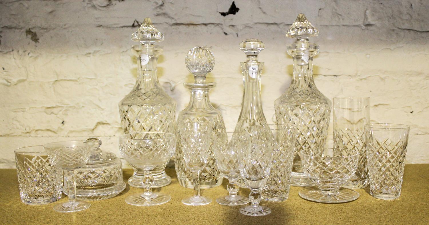 An Extensive Waterford Cut Glass Table Service Height of tallest 13 inches.