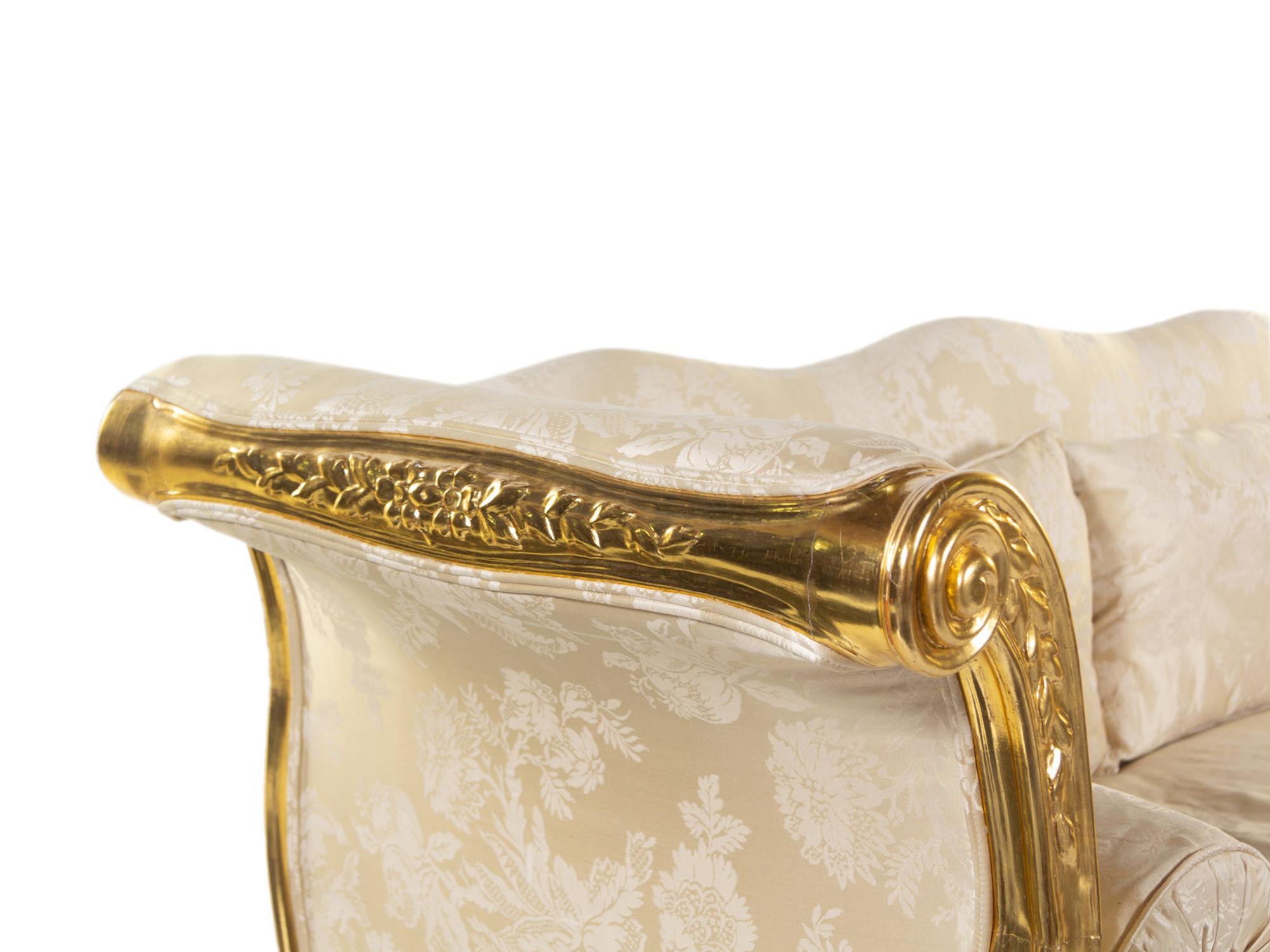 A Louis XV Style Giltwood Sofa