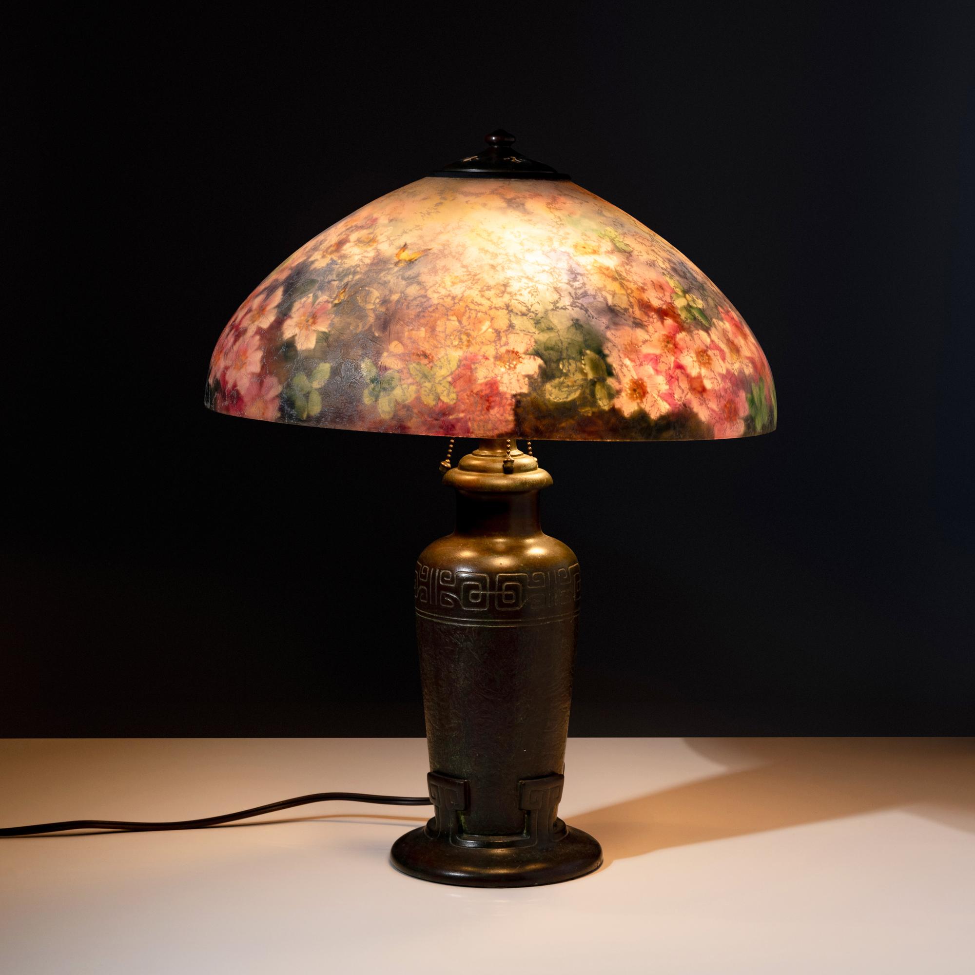 Rose Blossom table lamp, model #6688
