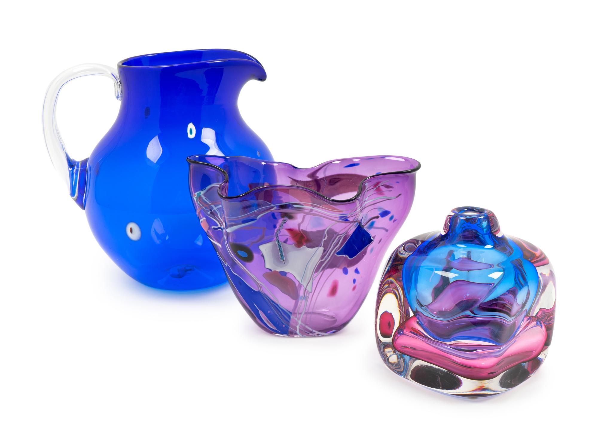 Three Art Glass Articles