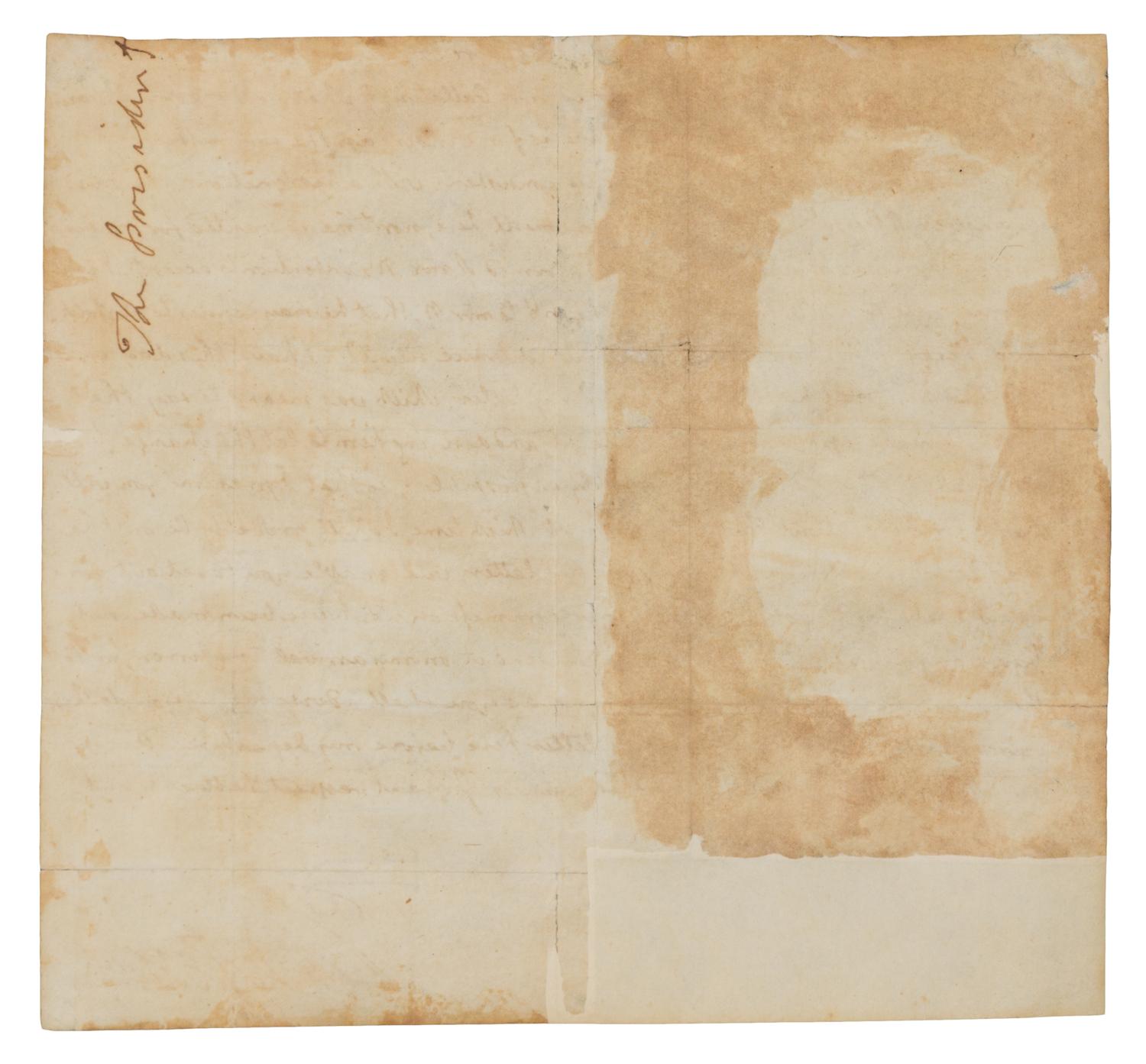 JEFFERSON, Thomas (1743-1826). Autographed letter signed ("Th. Jefferson"), as President, to Wilson Cary Nicholas, 27 April 1804.