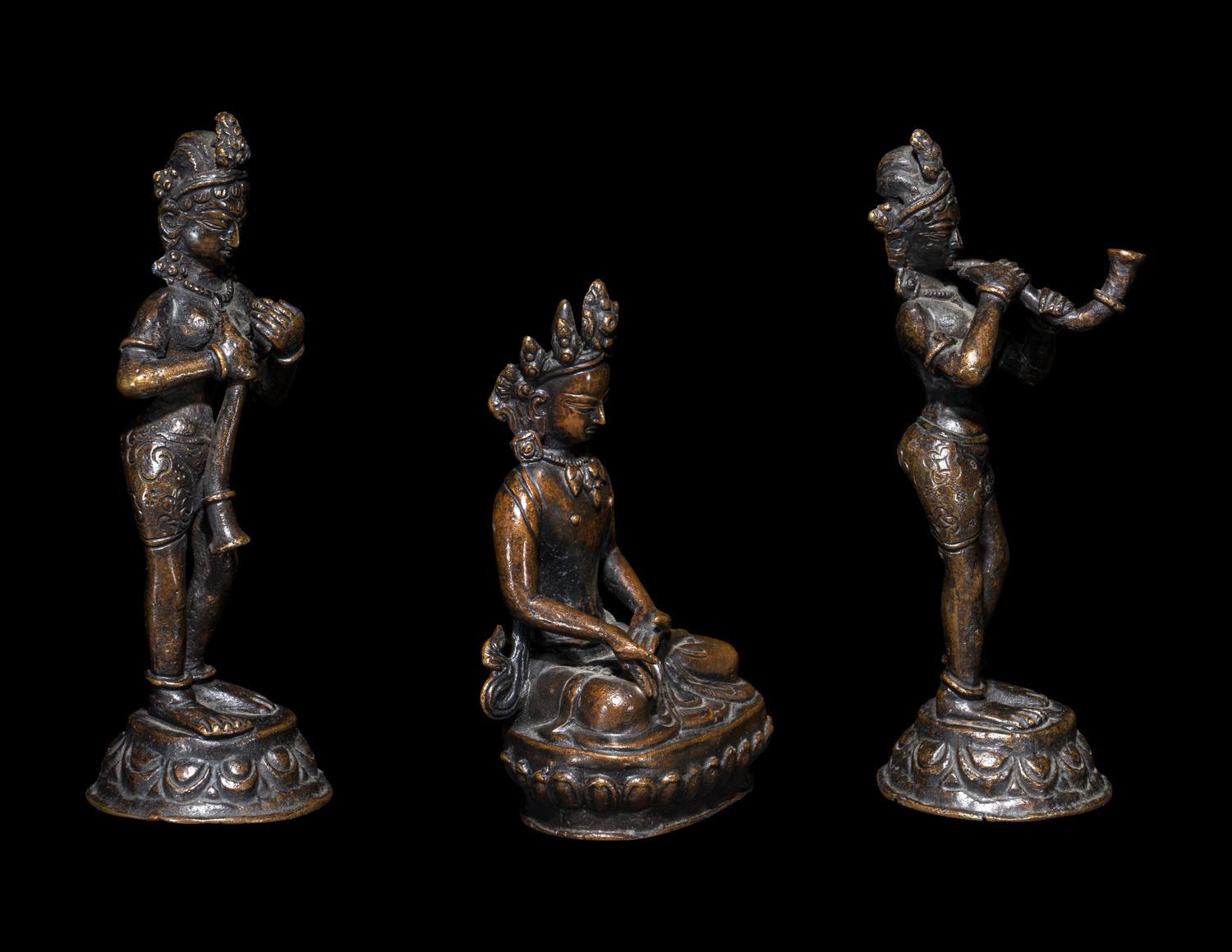 Three Indian Bronze Figures