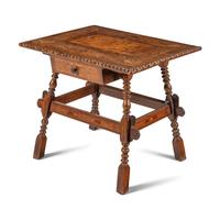 A German Walnut and Marquetry Table