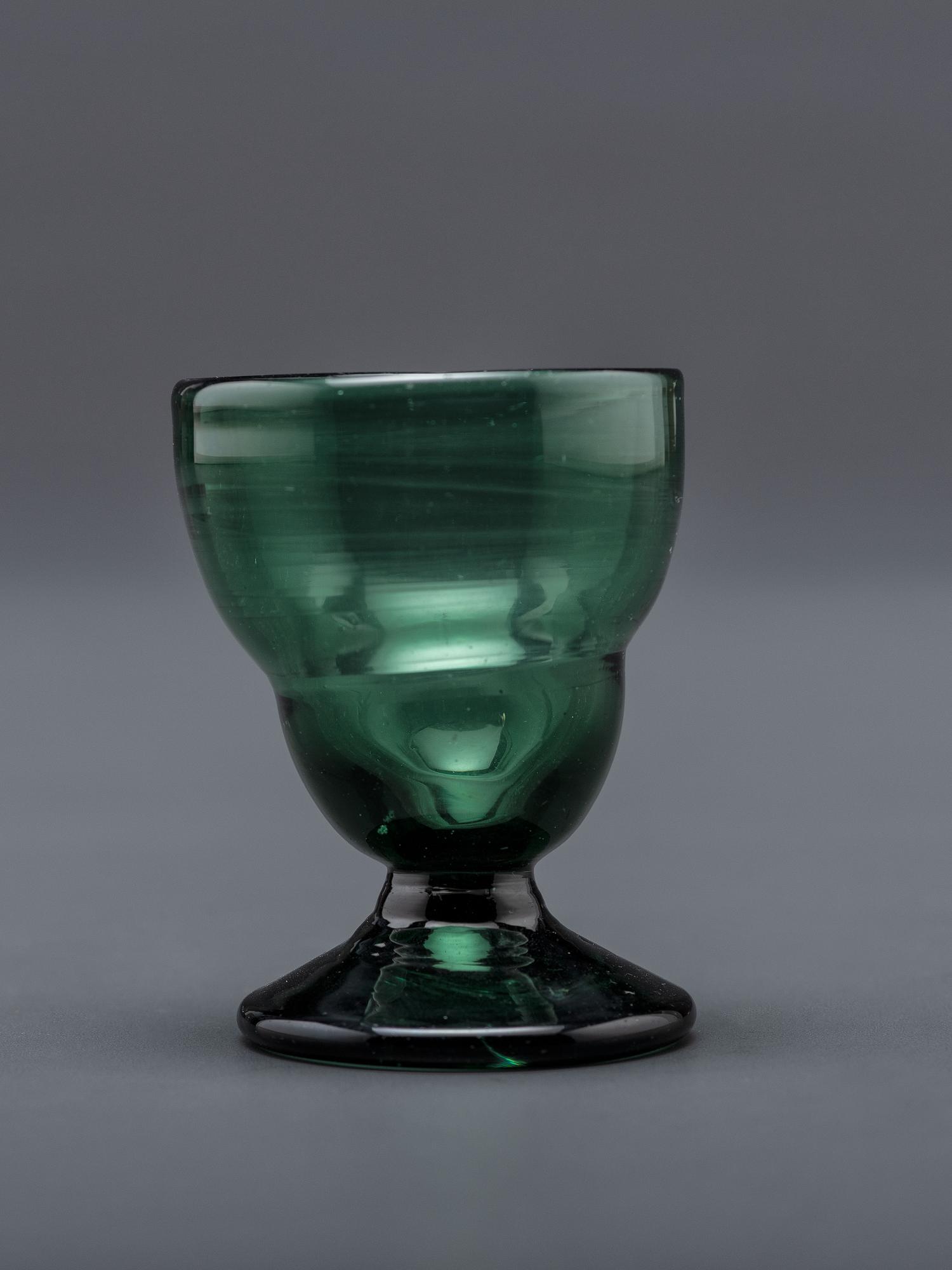 A Blown-Glass Saltcellar in Green