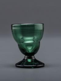 A Blown-Glass Saltcellar in Green