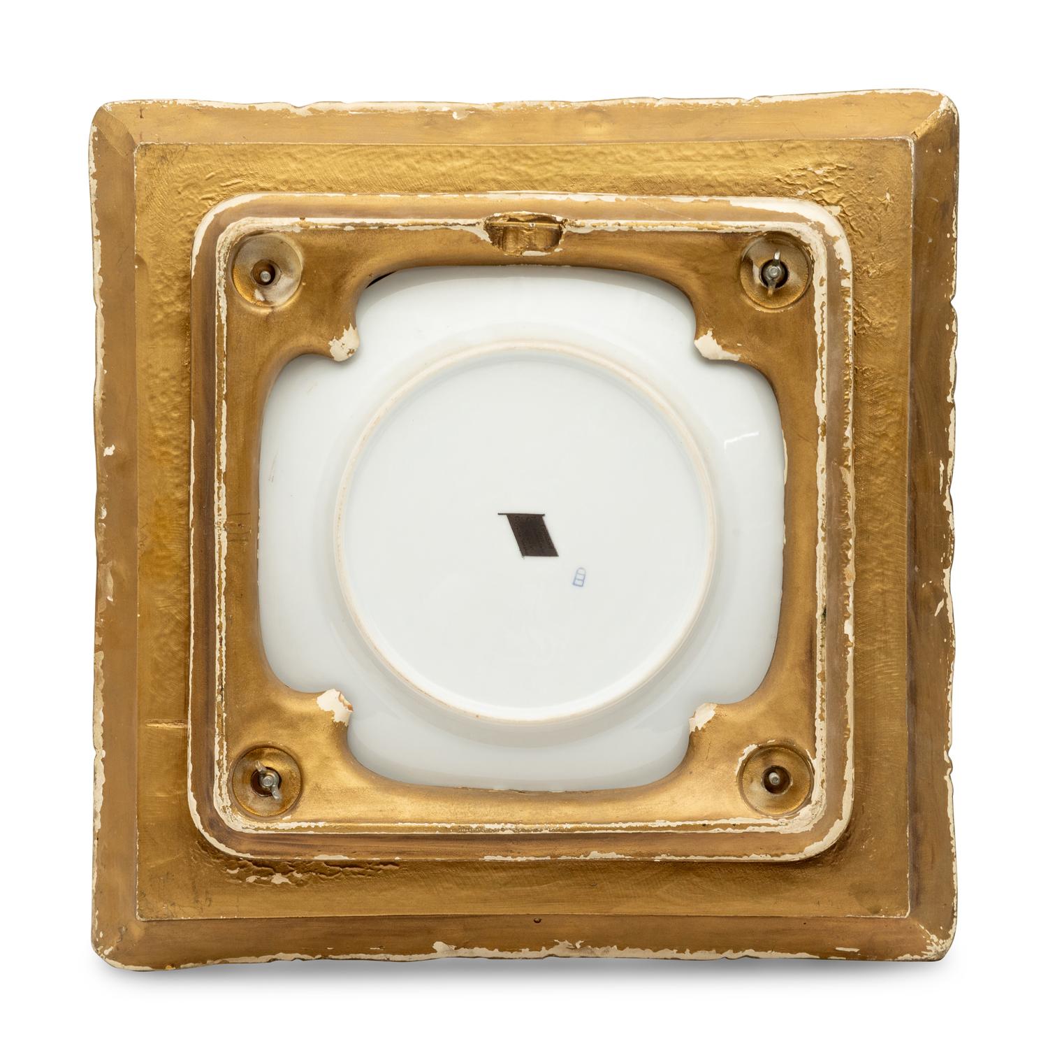 A Vienna Style Porcelain Charger in a Composite Frame
