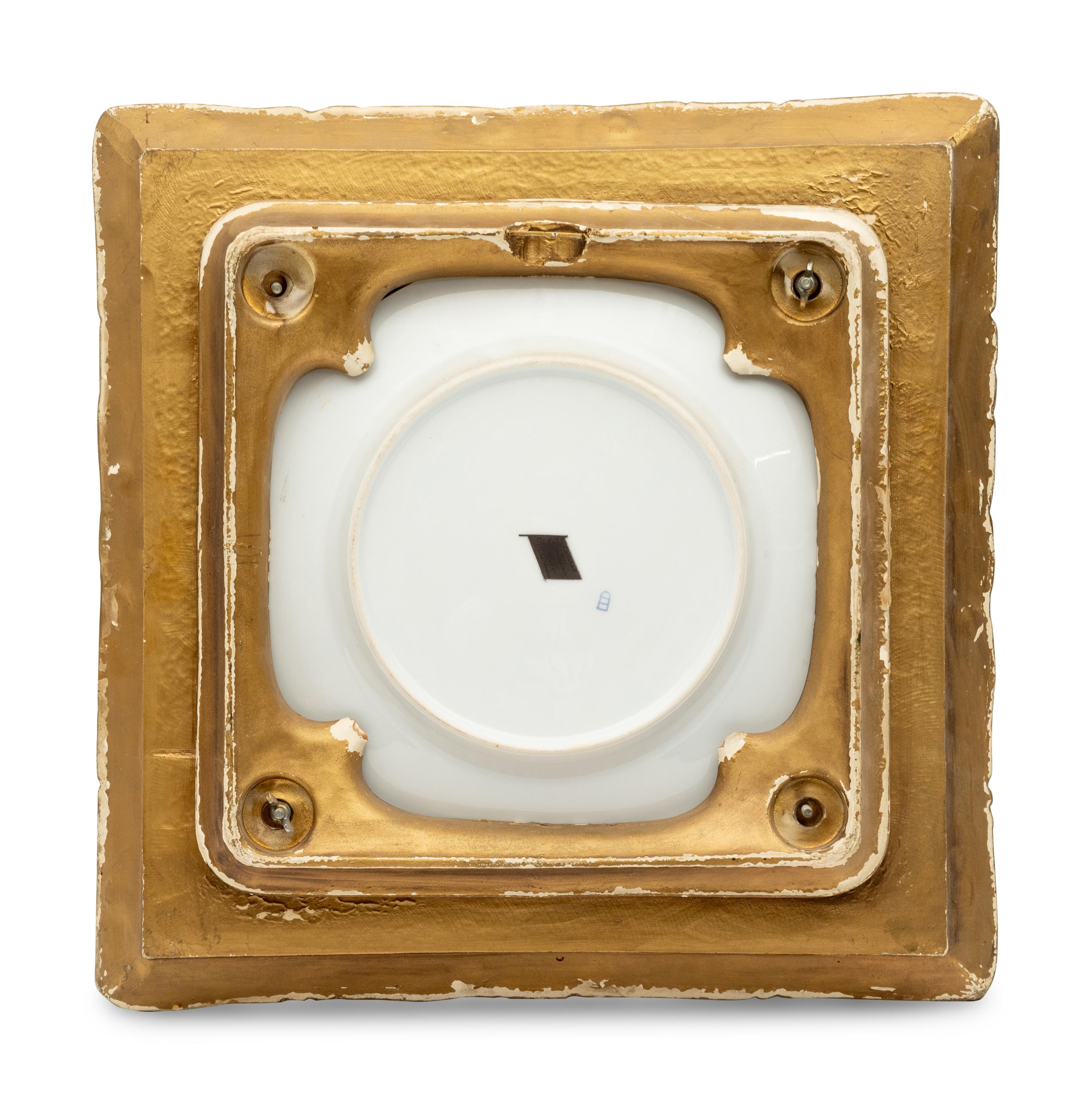 A Vienna Style Porcelain Charger in a Composite Frame
