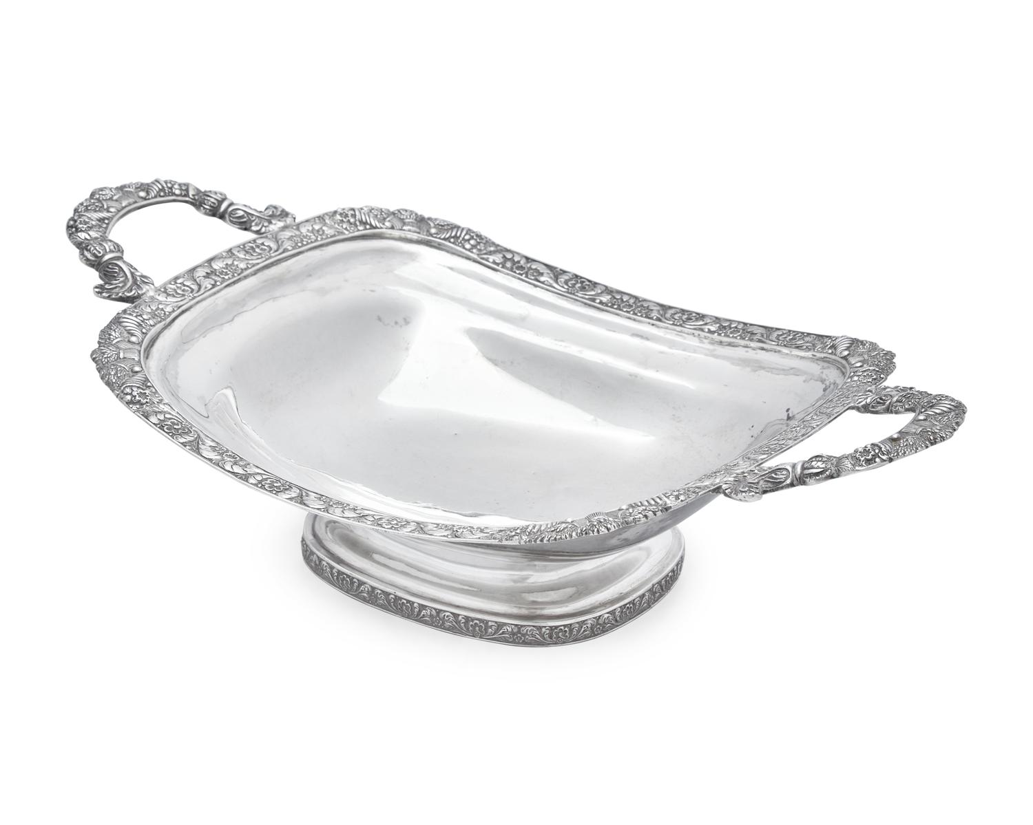A Sterling Silver Bread Or Cake Basket