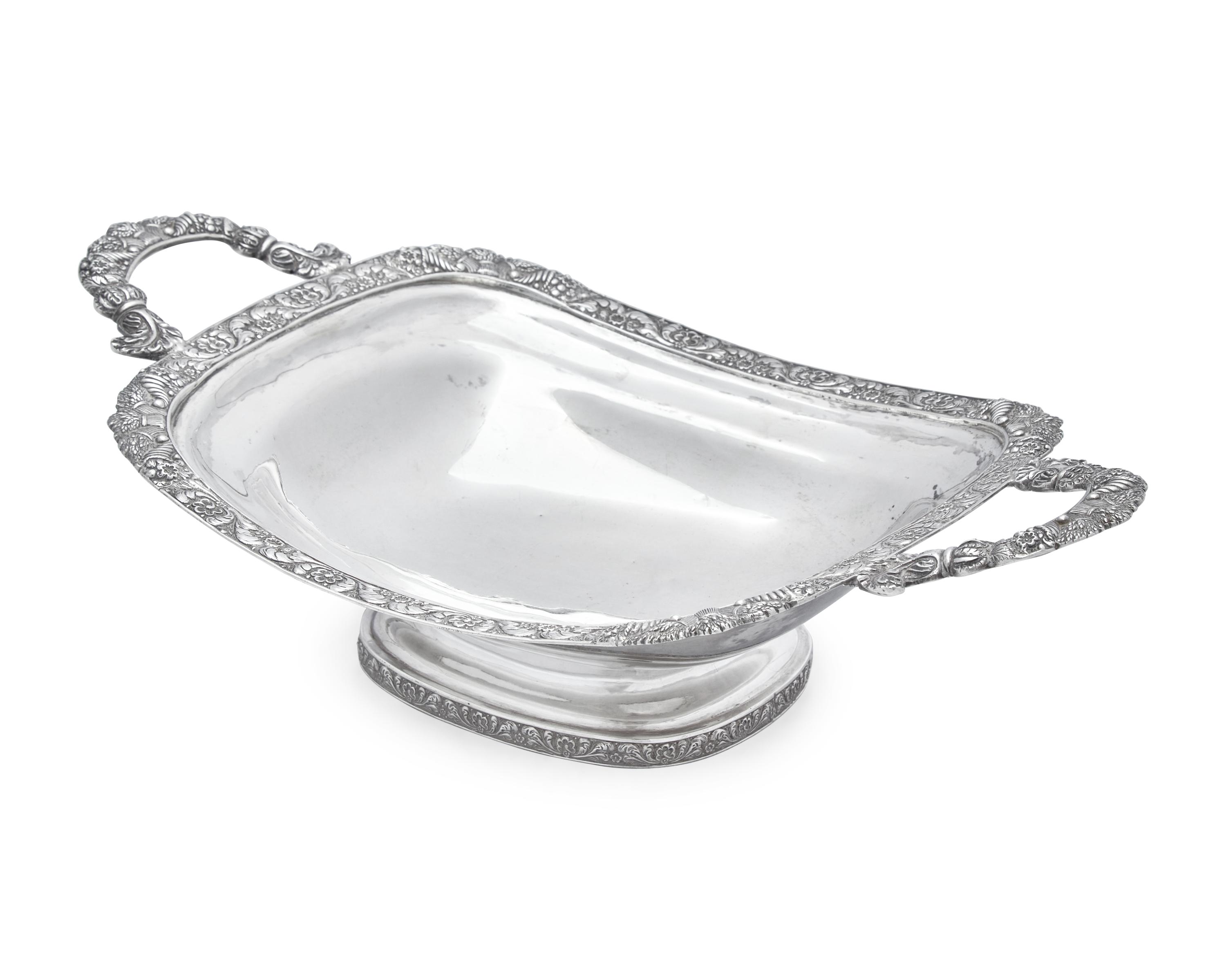 A Sterling Silver Bread Or Cake Basket