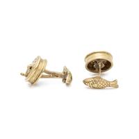 KIESELSTEIN-CORD, YELLOW GOLD FISHING CUFFLINKS