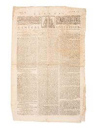 HOWE, Adm. Richard (1726-1799) -- HOWE, Gen. William (1729-1814). "A Proclamation" from Lord Howe offering clemency for the declaration of a loyalty oath. 30 Nov. 1776. [With:] Washington's printed response to the British proclamation. 4 Feb. 1777.