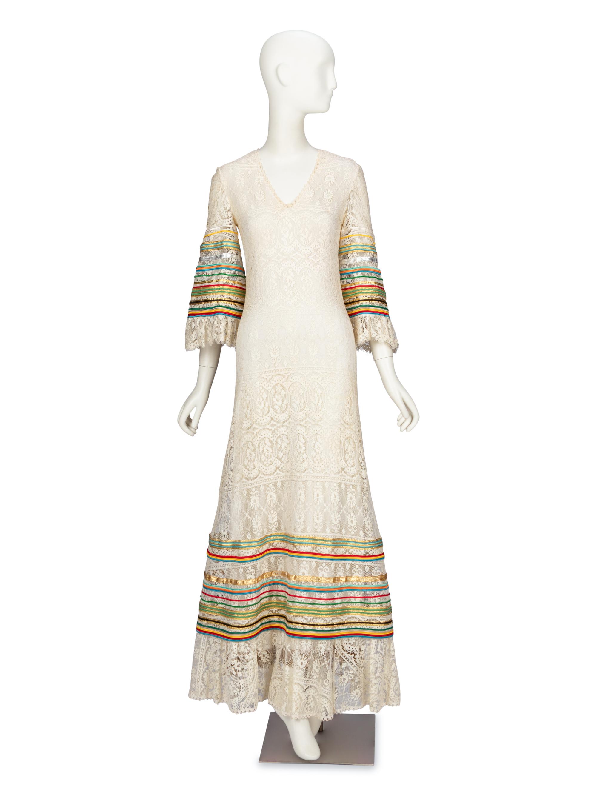Giorgio di Sant'Angelo, Lace Maxi Dress, 1970's