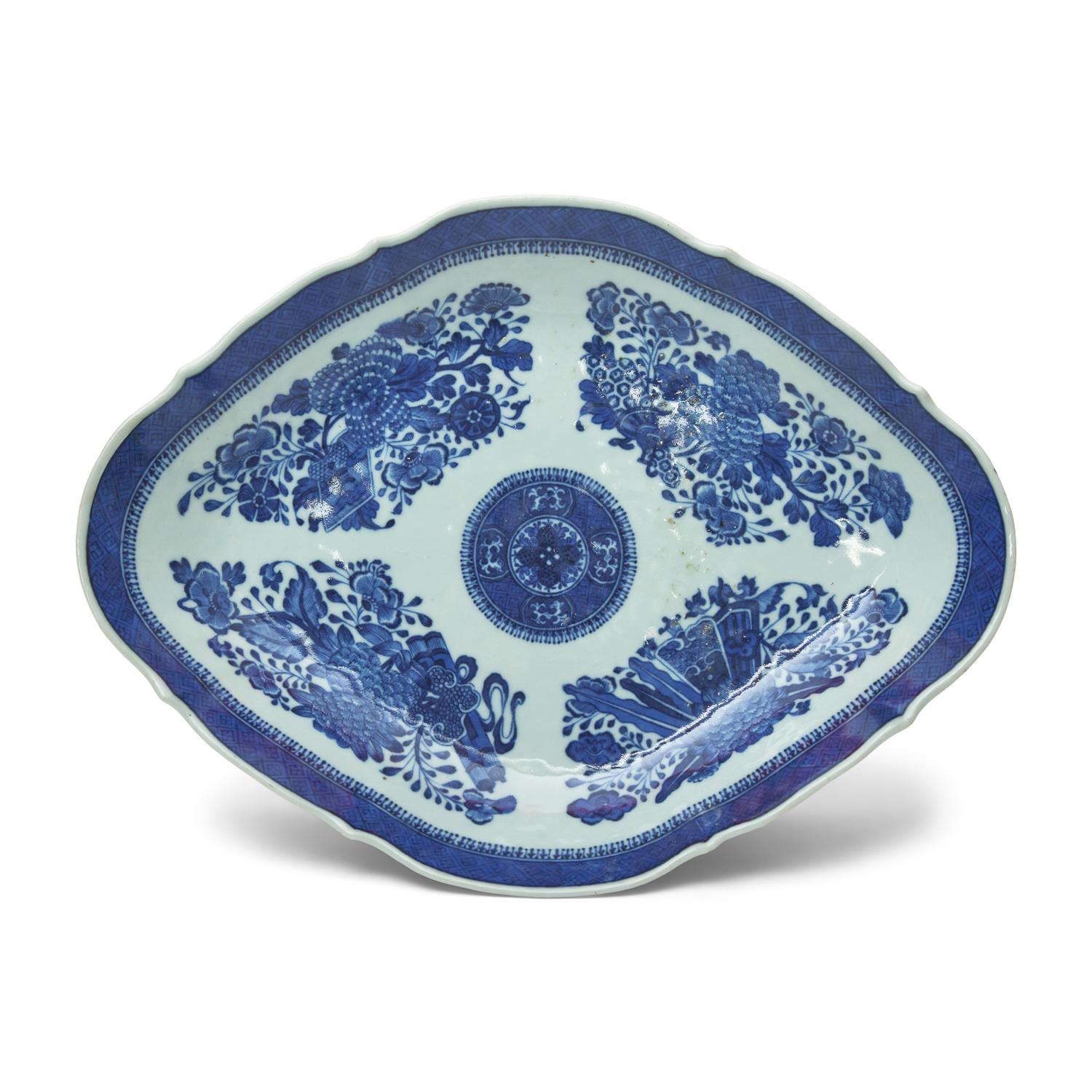 A Chinese Export Porcelain Fitzhugh Footed Compote