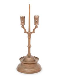 A Southern German Three Kings Two-Light Candlestick