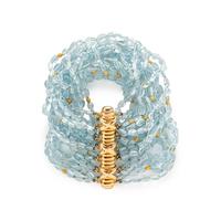 VERDURA, AQUAMARINE AND YELLOW GOLD BEADED BRACELET