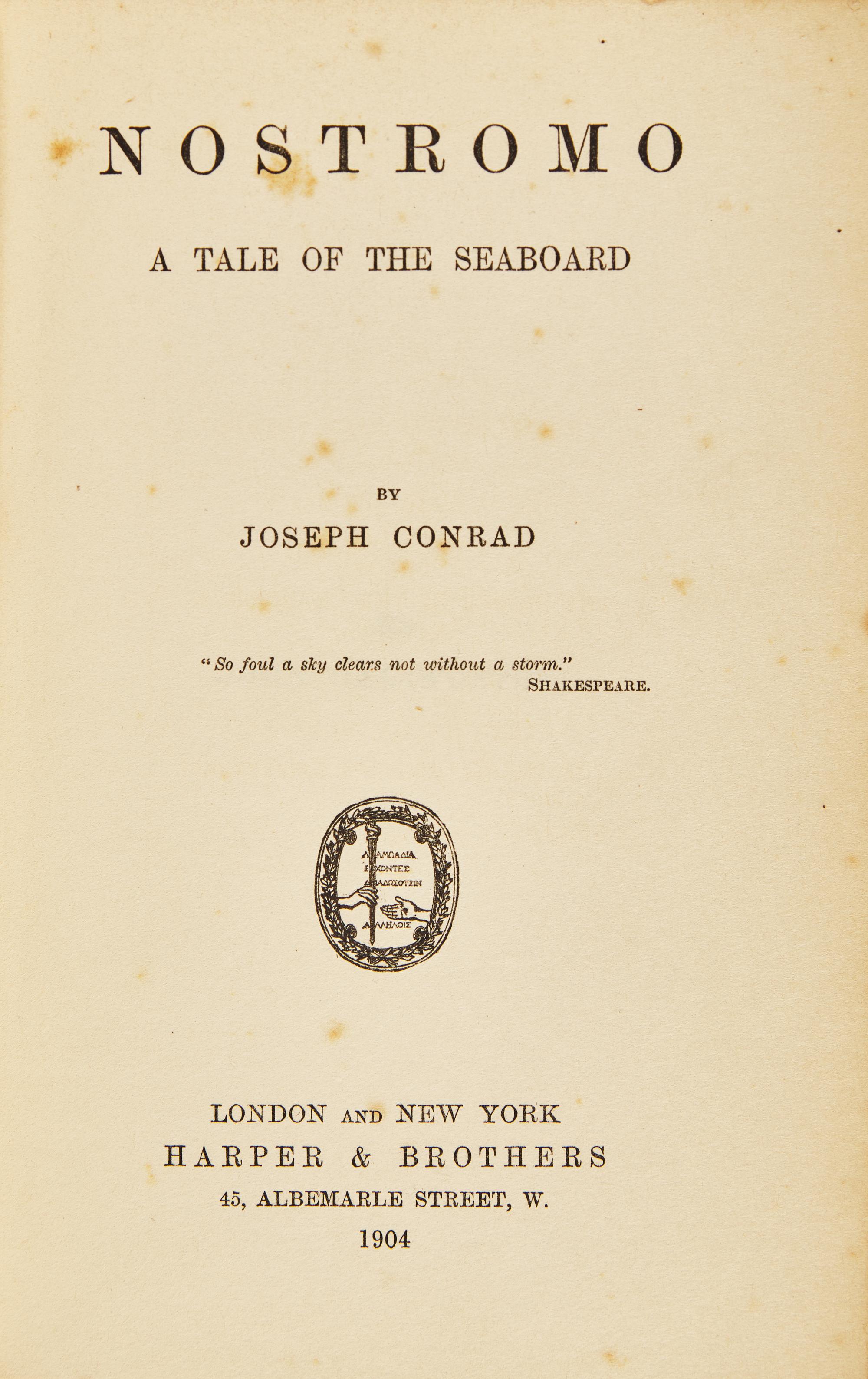 [Literature] Conrad, Joseph. Group of 3 Titles