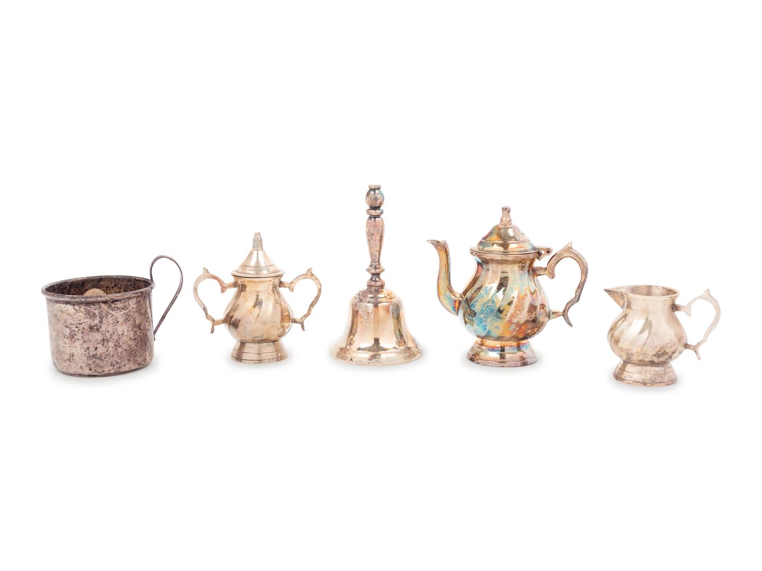 A Group of Assorted Silver and Silver-Plate Table Articles