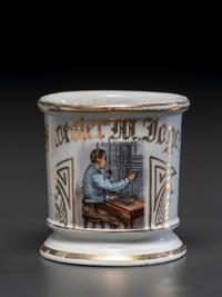 A Switchboard Operator's Porcelain Occupational Shaving Mug