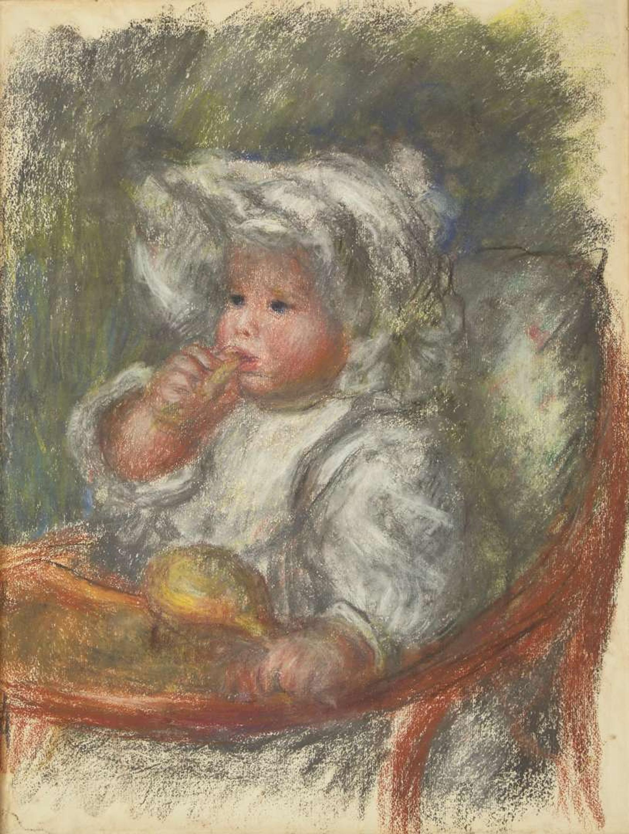 Pierre-Auguste Renoir (French, 1841-1919) - L’Enfant, Jean Renoir, à la Chaise (L'Enfant au Biscuit)
