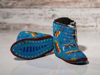 Sioux Fully Beaded Hightop Moccasins