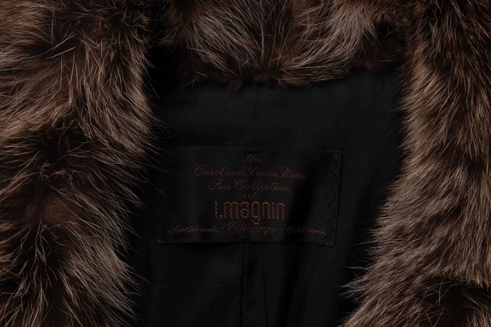 Carol and Irwin Ware Fur Salon, I. Magnin Raccoon Fur Coat