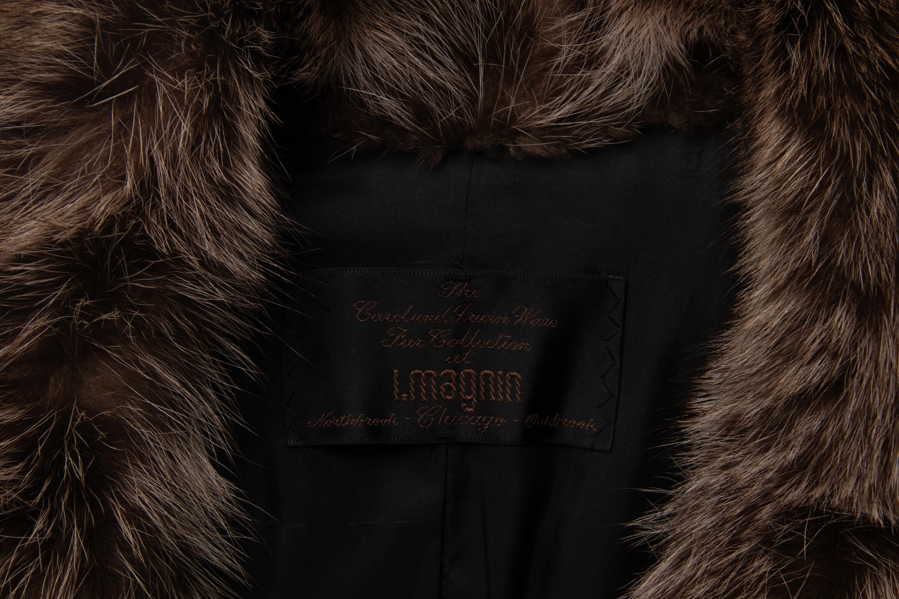 Carol and Irwin Ware Fur Salon, I. Magnin Raccoon Fur Coat