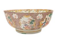 A Chinese Export Porcelain Punch Bowl