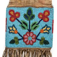 Cree Beaded Hide Tobacco Bag