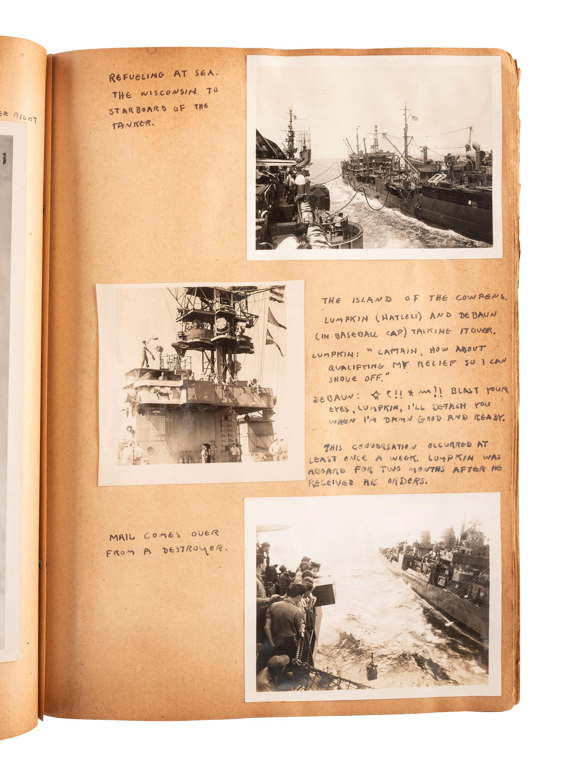 [WORLD WAR II]. Detailed scrapbook of Lieutenant Commander Charles Mason Melhorn, Torpedo Squadron 50.