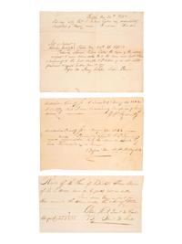 [WAR OF 1812]. A group of signatures from War of 1812 military officers, including a scarce Henry Burbeck signed document.
