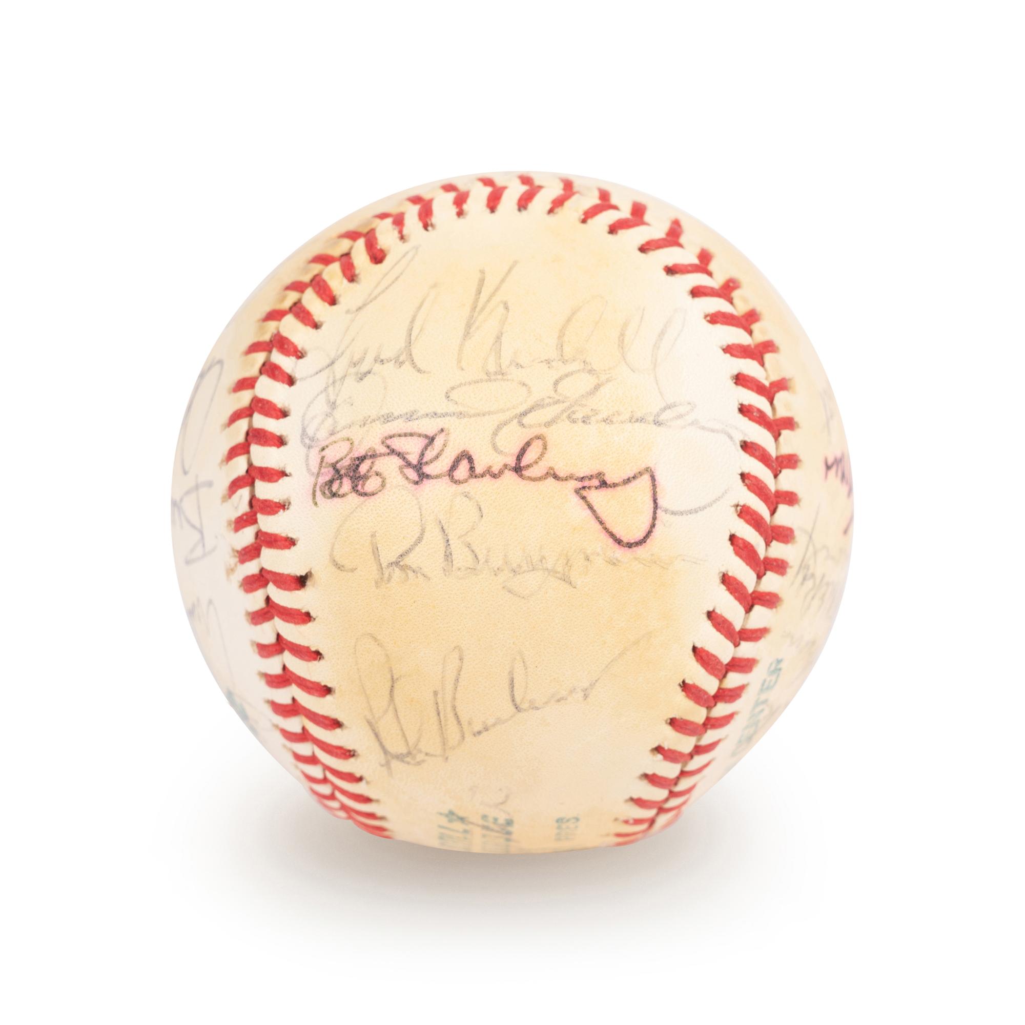 A 1978 Boston Red Sox Team Signed Autograph Baseball with 23 Signatures (Beckett Authentication Services Letter BAS Certified),