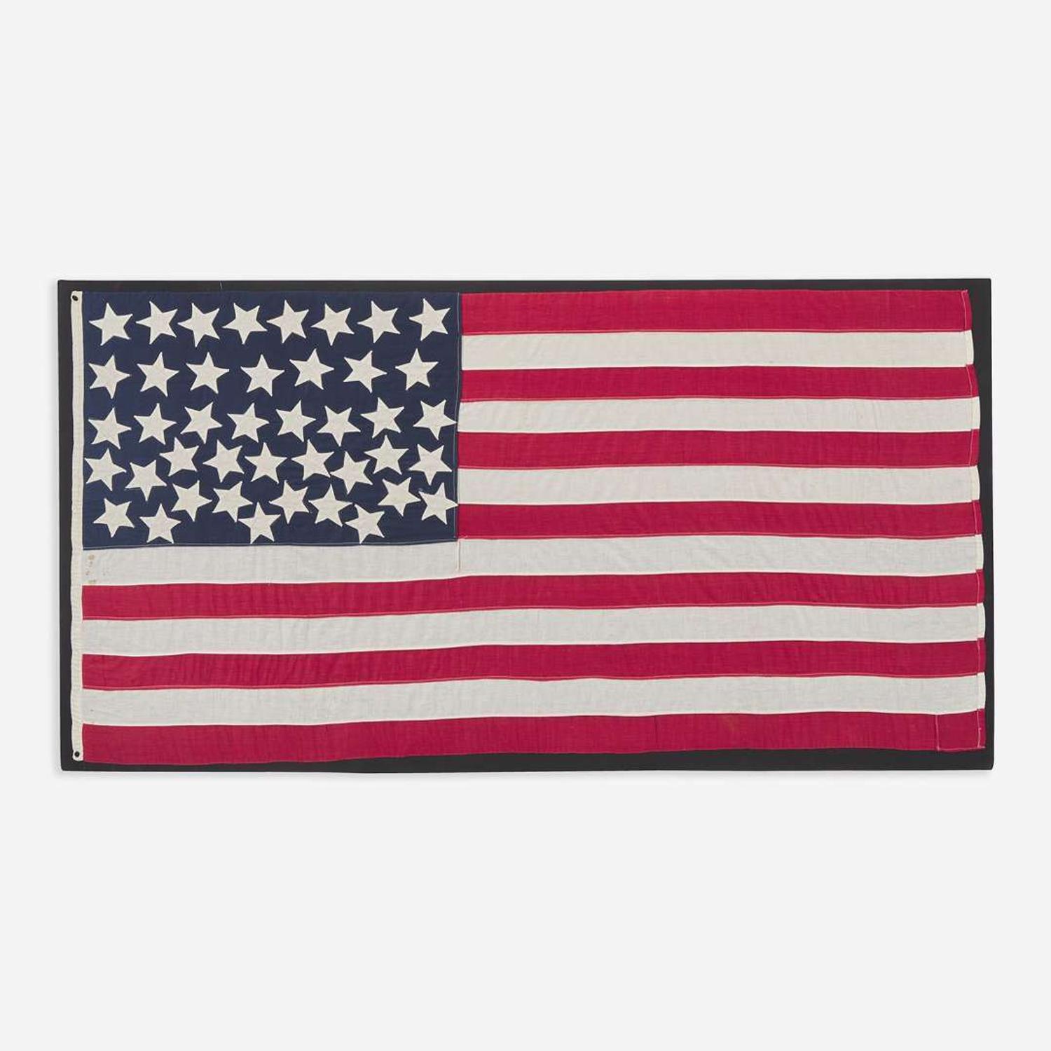 A 42-Star American National Flag commemorating Washington statehood circa 1889