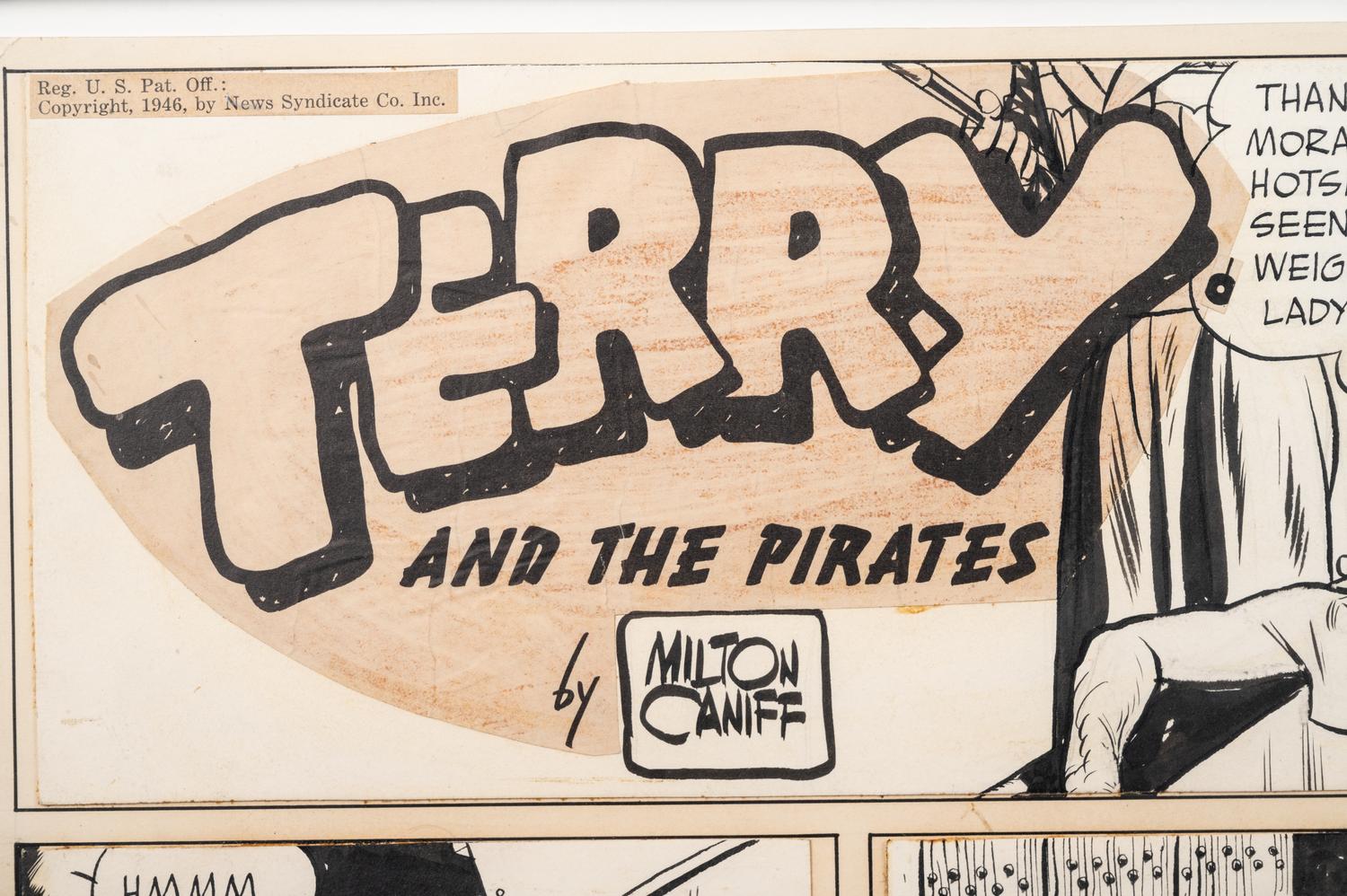 An Eleven-Panel Comic Strip by Milton Caniff (American, 1907-1988)