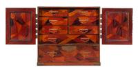 A Brass Mounted Marquetry Tansu Chest Height 33 x width 35 x depth 16 1/4 inches. — LATE 19TH CENTURY