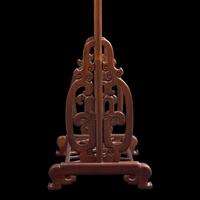 A Chinese Carved Hongmu Clothes Stand, Yijia, 20th Century 近代 紅木透雕冰梅紋衣架