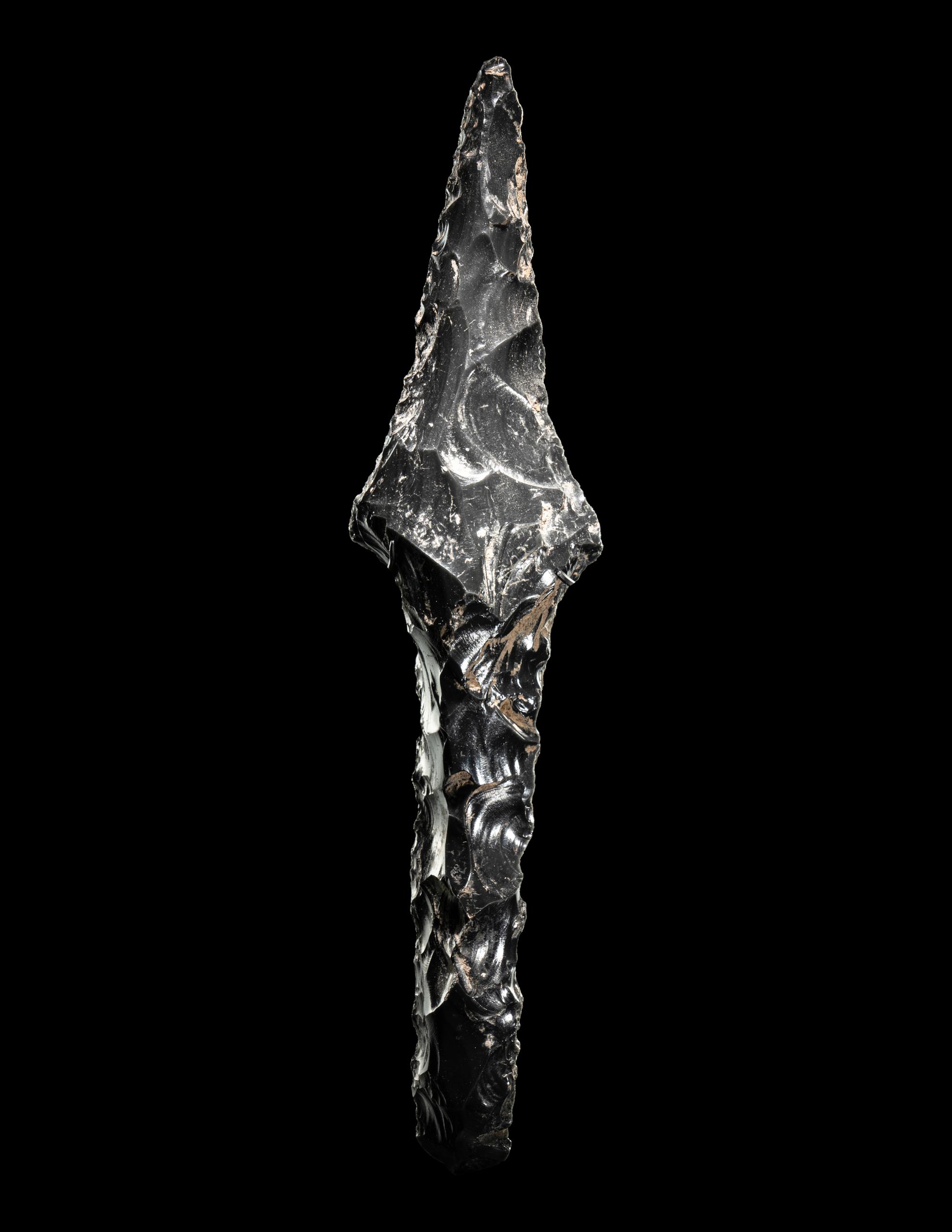 An Aztec Obsidian Eccentric Blade