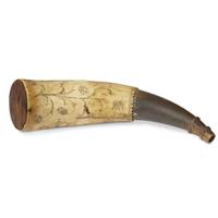 Incised powder horn dated, "Sept 25, 1797"