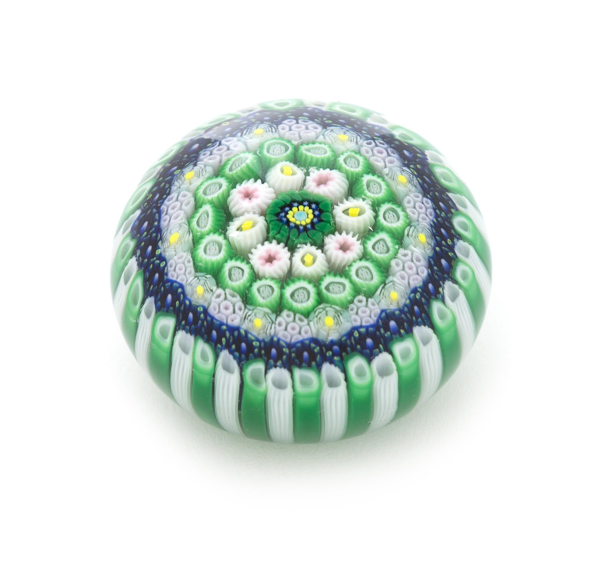 Drew Ebelhare, (American), a concentric millefiori paperweight