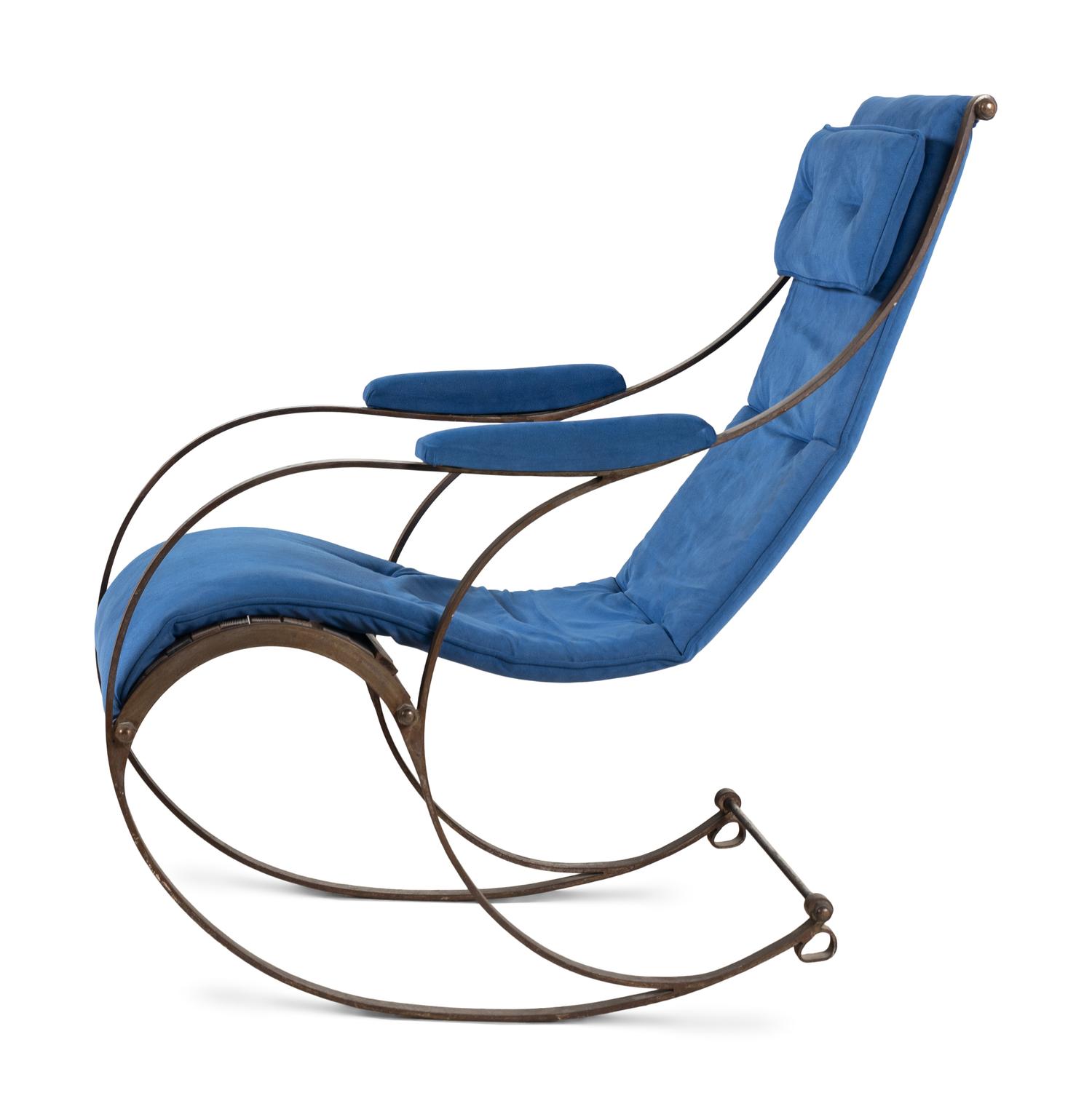 A Victorian Steel 'Nautilus' Rocking Chair