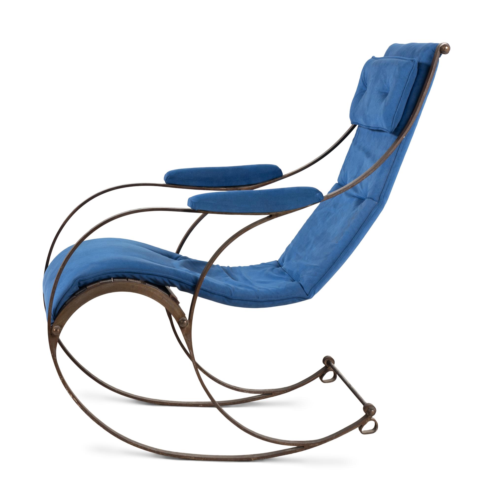 A Victorian Steel 'Nautilus' Rocking Chair