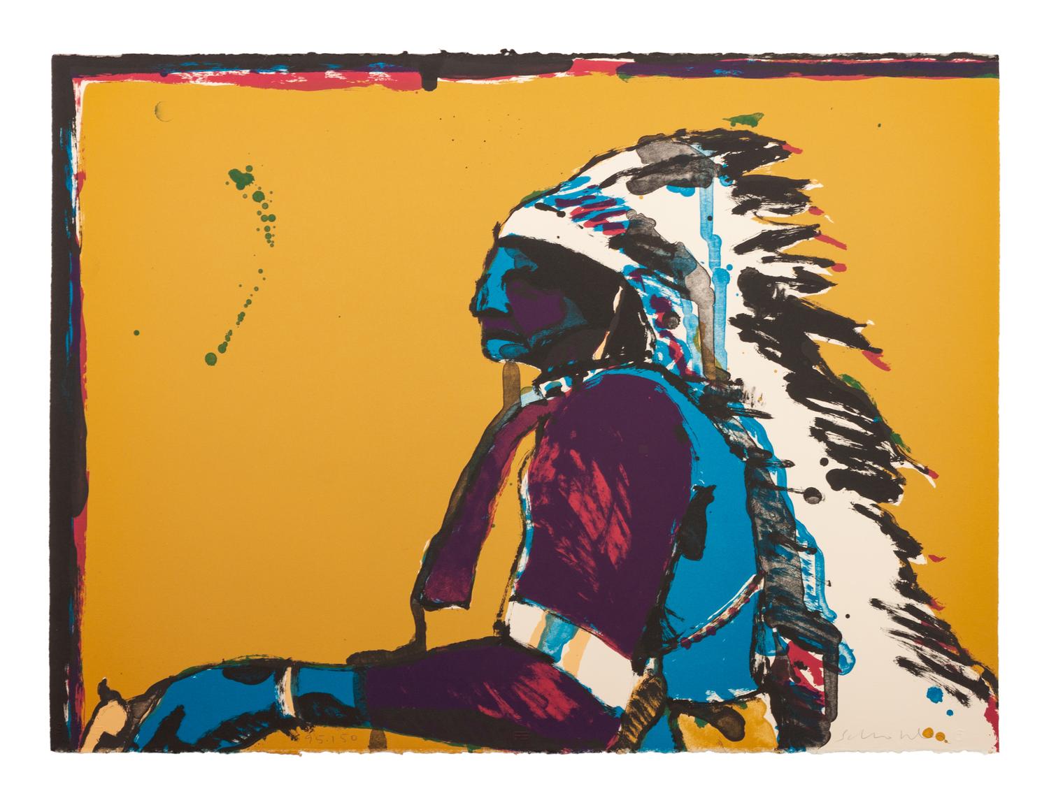 Lot is located and will ship from Denver, Colorado. Indian with Pistol edition 95/150, 1976